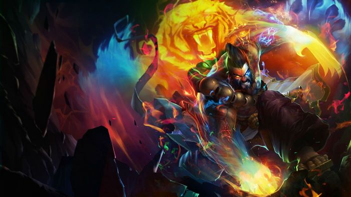 Udyr from League of Legends with a tiger spirit