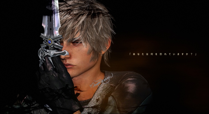 Ignis Scientia holding a sword