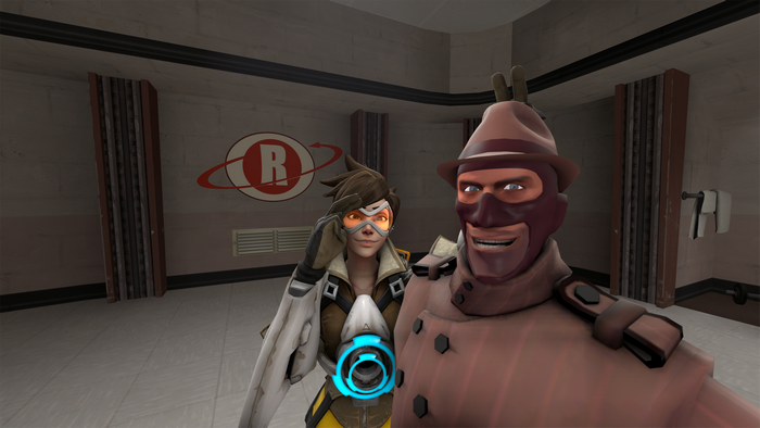Tracer and Spy from Team Fortress 2