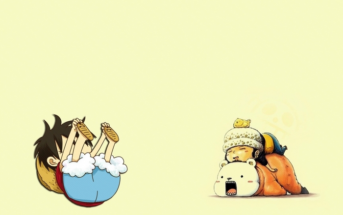 Monkey D. Luffy and Bepo from One Piece
