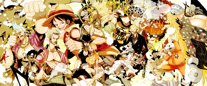 One Piece characters collage