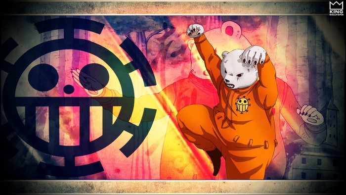 Bepo from One Piece with Jolly Roger