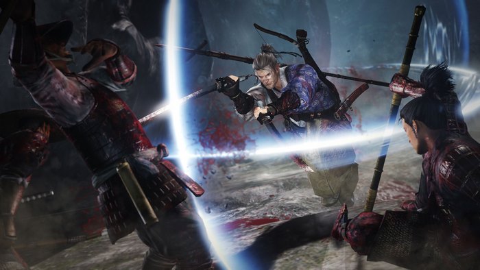 William Adams from Nioh fighting enemies