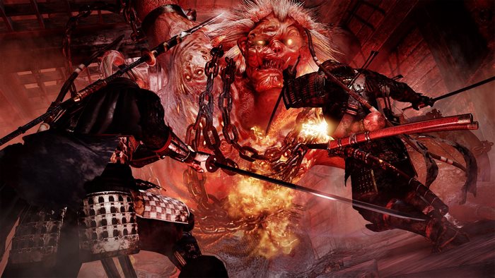 William Adams from Nioh fighting a demon