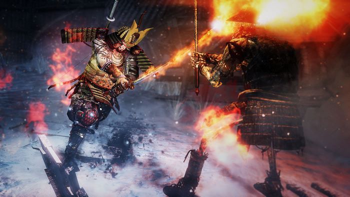 William Adams from Nioh fighting an enemy