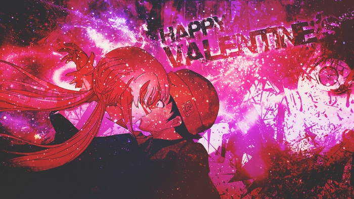 Happy Valentine's Day anime art