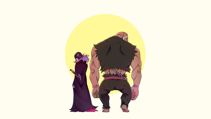 Elsa Granhiert and a large man