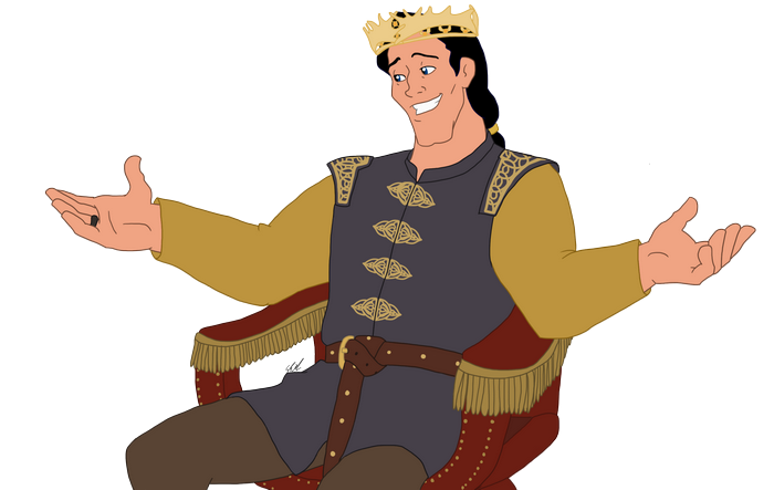 King Robert Baratheon sitting on a throne