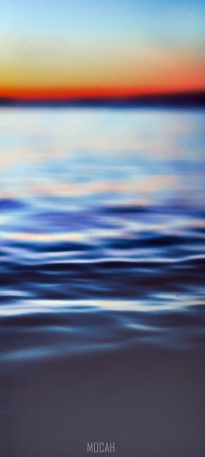 Abstract ocean sunset with vibrant colors