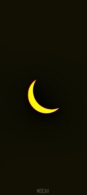 Partial solar eclipse on Xiaomi Redmi K30 Ultra background
