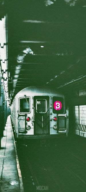 Subway train with number 3 sign