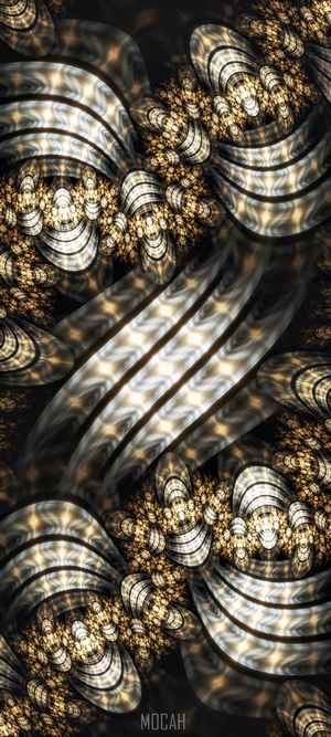 Fractal Art with Metallic and Golden Patterns