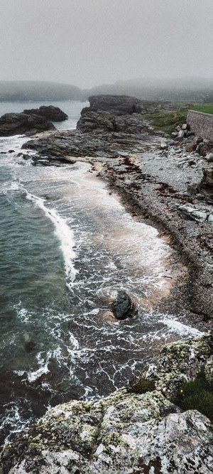 Rocky Coastline and Ocean in Wales