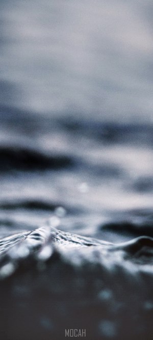 Moody water surface with ripples