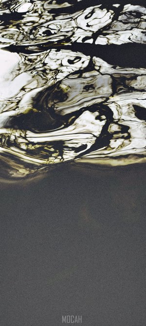 Abstract dark water with gold and white swirls