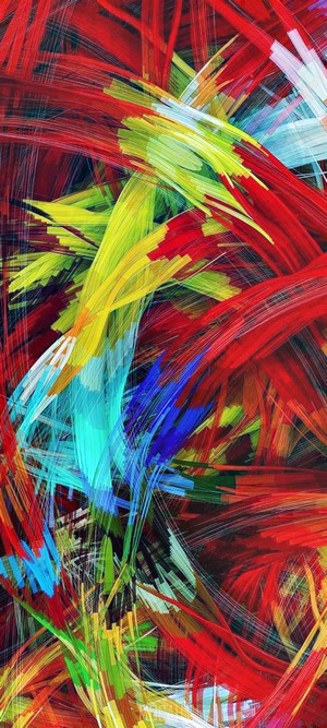 Vibrant Abstract Red and Blue Acrylic Strokes