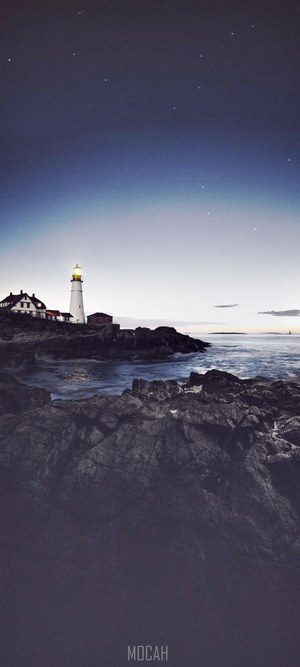 Portland Head Light at dusk