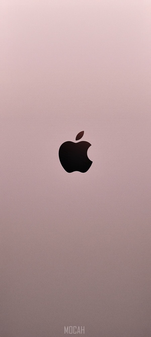 Apple Logo on Pink Background