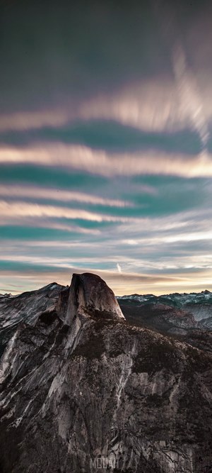 Half Dome Yosemite National Park Long Exposure Sky