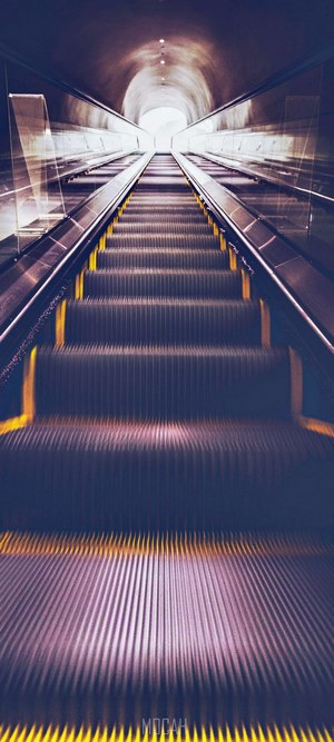 Escalator in a tunnel