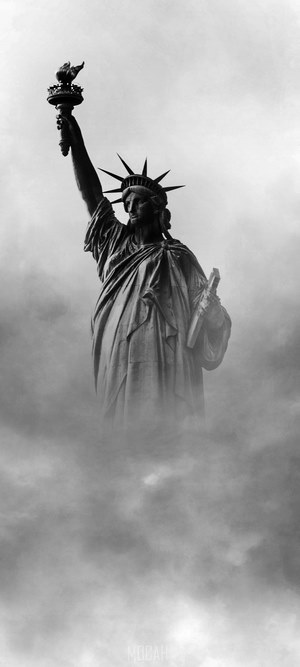 Statue of Liberty in fog