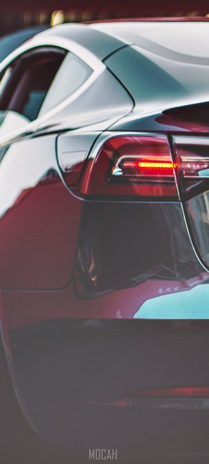 Tesla Model S Sedan Rear View