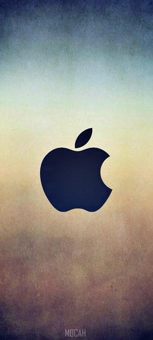 Apple logo on a textured background