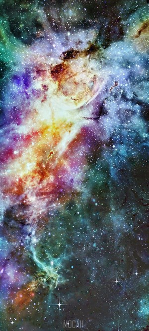 Colorful Nebula and Stars in Outer Space