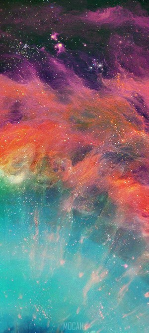 Colorful Nebula with Stars