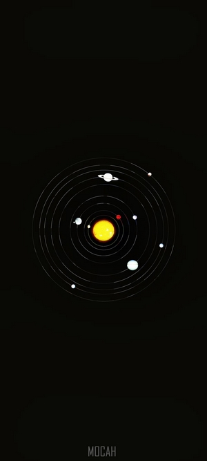 Solar System with Planets and Sun