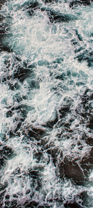 Foam on the sea and ocean surface
