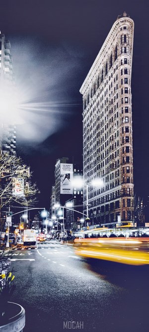 Flatiron Building at Night in New York City