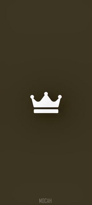 White Crown Logo on Dark Background