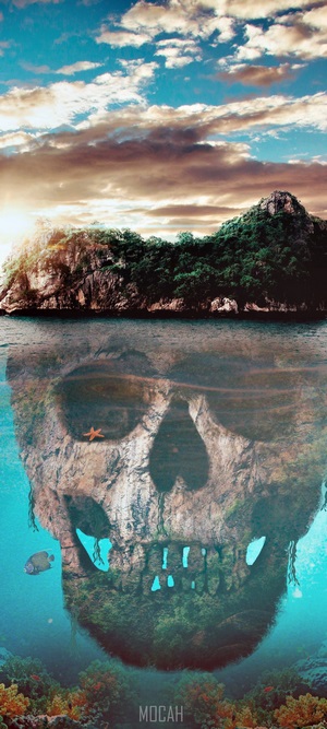 Mystical Island and Underwater Skull Illusion