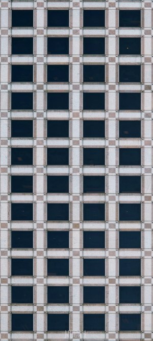 Grid pattern of windows on a building facade