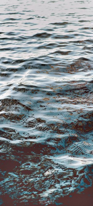 Water surface with ripples and reflections
