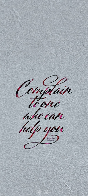 Yugoslav Proverb about Complaining