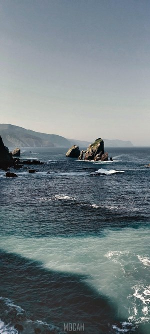 San Juan de Gaztelugatxe rocky coast and sea