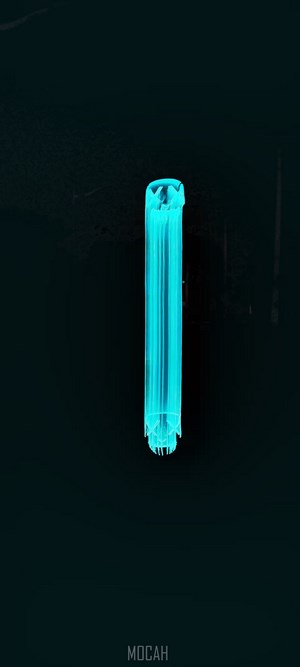 Abstract blue light tube on dark background