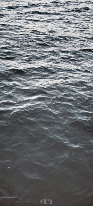 Dark blue water with ripples