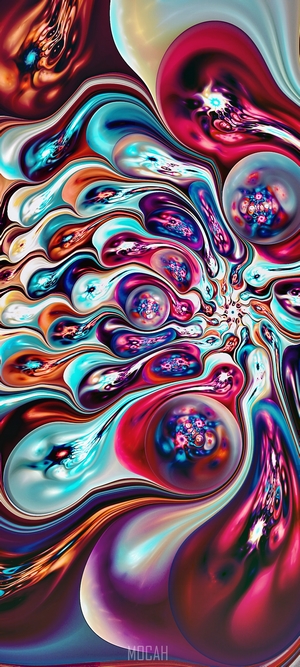 Abstract Fractal Art with Swirling Colors