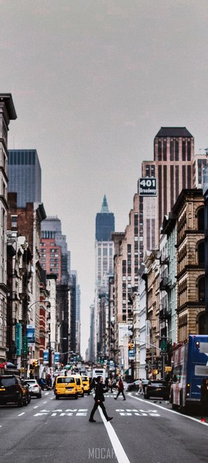 New York City Street with Pedestrian Crossing