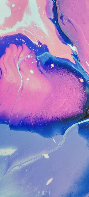 Abstract fluid art with pink and blue colors