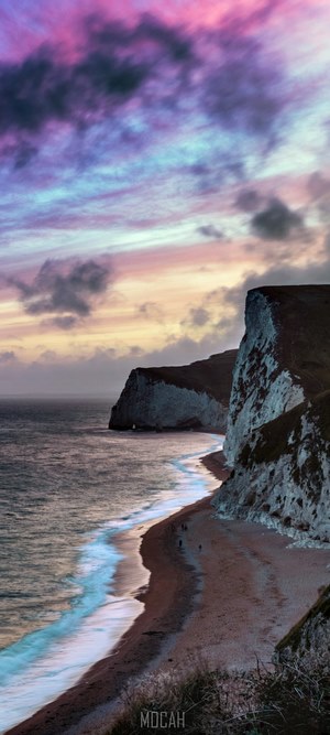 Durdle Door beach at sunset