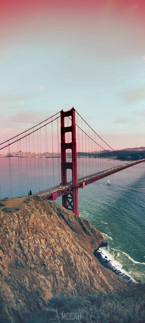 Golden Gate Bridge at Sunset Over the Bay