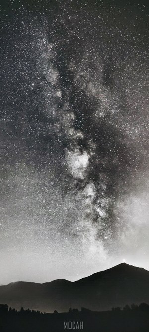 Milky Way over mountains