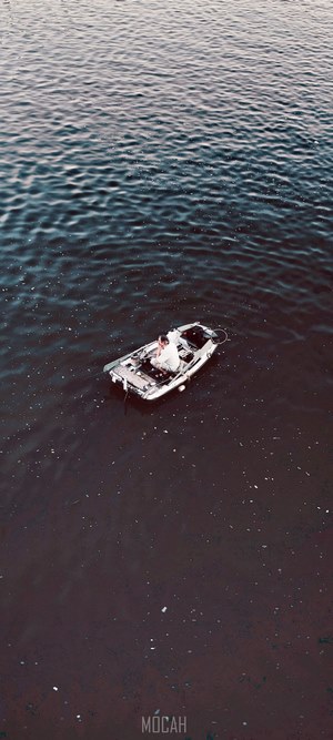 Couple in a boat on the water