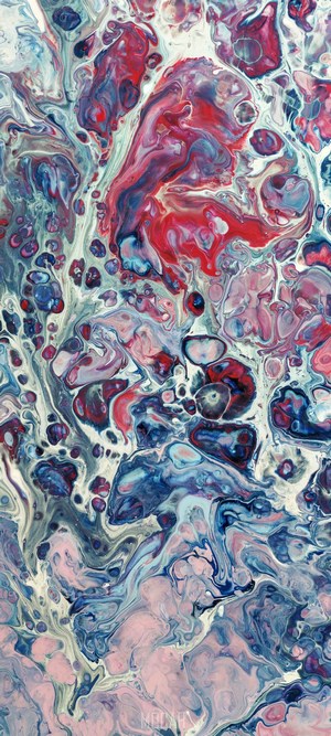 Abstract acrylic paint pour pattern