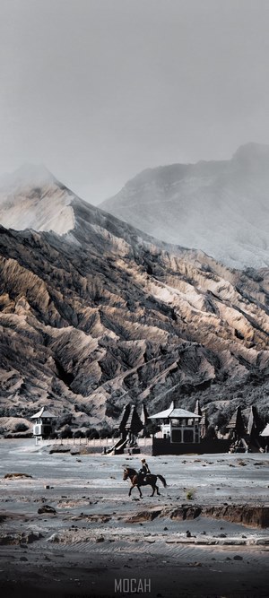 Bromo Temple with Horse Rider