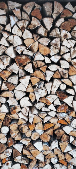 Stack of chopped firewood